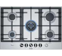 Bosch Serie 6 PCQ7A5M90 piano cottura Acciaio inox Da incasso 75 cm Gas 5 Fornello(i)