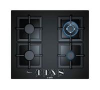 Bosch Serie 6 PPH6A6B20 piano cottura Nero Incasso Gas - Piano cottura (Nero, Incasso, Gas, Vetro, 1000 W, 1750 W)
