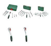 Bosch Serie di utensili manuali Set di chiavi a cricchetto e a bussola da...
