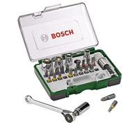 Bosch Set da 27 Pezzi di bit avvitamento e cricchetti, qualità dura, accessori trapano avvitatore e avvitatore