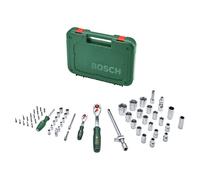 Bosch Set de 57 cliquets 1/4 + 1/2 (pour divers bricolages 55 accessoires couple élevé Softgrip coffret de transport)