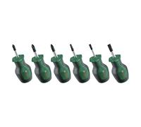 Bosch Set de 6 tournevis courts (pour endroits restreints PH/PZ/TX/Plat acier S2 couple élevé embout magnétique)