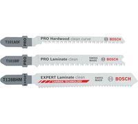 Bosch Set di 15 lame per seghetto alternativo Pro laminato, 15 pezzi (per legno duro, parquet, 113 x 50 mm)