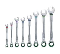 Bosch Set di chiavi a cricchetto da 8 pezzi, prestazioni ottimi e ottima praticità con set di chiavi, resistenti alla ruggine, indicazione delle dimensioni con codifica cromatica