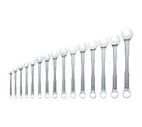 Bosch Set di chiavi combinate da 15 pezzi (robusto set di chiavi per uso univ., in cromo-vanadio, coppia elevata, punte ad anello e aperte, misure metr. 6-21 mm, design ergonomico, pratica custodia)