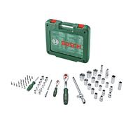 Set cricchetto 1/4" + 1/2" con chiavi a bussola, 60 pezzi, chiave combinata verde