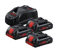BOSCH 3 BATTERIE 18V PROCORE 4 AH LI-ION KIT + CARICABATTERIE PROFESSIONAL