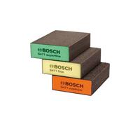 BOSCH Set di spugne abrasive, ideale per superfici piane e bordi