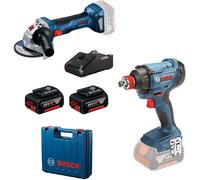 BOSCH Set di utensili a batteria Bosch in valigetta GDX 180-LI+GWS 180-LI + 2 batterie da 4,0 Ah 0615990N1U