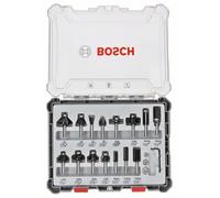 BOSCH Set misto di frese sagomate con mandrino Ø 6 mm, 15 pezzi 2607017471