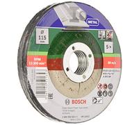 (TG. 115 mm) BOSCH Set Mola Taglio Metallo, 115 mm ø x 2,5 mm a gomito, Set di