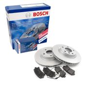 BOSCH Set Pastiglie Freno + Dischi anteriore ventilato per Mercedes Classe E