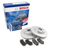 BOSCH Set Pastiglie Freno + Dischi Anteriori Ventilati per Ford Focus II Da