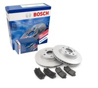 BOSCH Set Pastiglie Freno + Dischi Anteriori Ventilati per Peugeot 207 Wa Wc