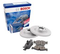 BOSCH Set Pastiglie Freno + Dischi Pieno Posteriore per Peugeot 807 E Eb EA