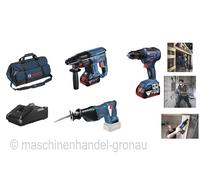 Bosch Set Trapano Avvitatore 18V, Martello Demolitore, Sega A Gattuccio 7 Parti