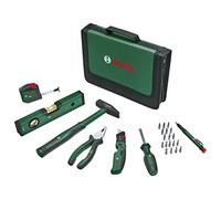 Bosch Set universale di utensili manuali 25 pz. (versatile kit per usi fai-da-te in ambito domestico; coltello ripiegabile; pinze combinate; metro a nastro; livella a bolla; e altro) - Amazon Edition