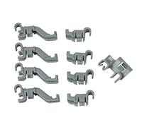 Bosch Siemens 632372 00632372 - Set di morsetti di fissaggio per cestello pieghevole, per lavastoviglie anche Balay Blaupunkt Constructa Gaggenau Küppersbusch Neff