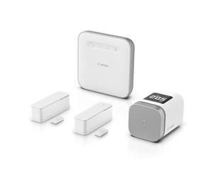 Bosch Smart Home Pacchetto base Clima ambiente II, efficiente controllo del clima ambiente ed efficienza energetica di riscaldamento, compatibile con Apple HomeKit, Amazon Alexa e Google Assistant