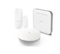 Bosch Smart Home Set base protezione antieffrazione con rilevatore di fumo II e contatto porta/finestra II, controllo via app, compatibile Apple HomeKit - Amazon Edition