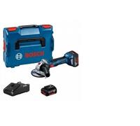 BOSCH/SMERIGLIATRICE a BATTERIA GWS 18V-7 -mm.125 CON 2 BATTERIE GBA 4Ah+REGALI