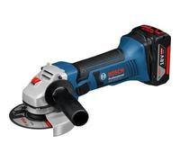 BOSCH - Smerigliatrice Angolare Professional a Batteria GWS 18-125 V-LI in Valigetta con 2 Batterie da 4,0 Ah al Litio e Set di Accessori