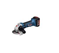 BOSCH - Smerigliatrice Angolare Professional a Batteria GWS 18-125 V-LI in Valigetta con 2 Batterie da 4,0 Ah al Litio e Set di Accessori