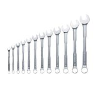 Bosch Set di chiavi combinate da 12 pezzi (robusto set di chiavi per uso univ., in cromo-vanadio, coppia elevata, punte ad anello e aperte, misure metr.6-19 mm, design ergon., pratica custodia)