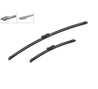 KIT SPAZZOLE TERGICRISTALLO ANTERIORI BOSCH AEROTWIN 3397007299 FIAT 500 (312)