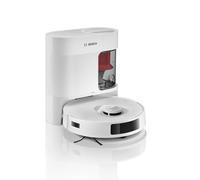 Bosch Spotless+ Robot aspirapolvere e lavapavimenti, 11.000 Pa, stazione autosvuotante, panno statico, navigazione a infrarossi Smart Vision, controllo via app Home Connect, colore bianco