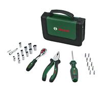 Bosch Set di Utensili Manuali da 26 Pezzi, Kit Compatto e Portatile per Progetti