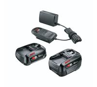 Bosch Home and Garden Starter Set Batteria e caricabatteria da 18 Volt (2x batterie 2,0 Ah + 4,0 Ah, AL 18V-20, sistema Volt, in confezione di cartone)