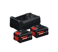 Bosch EXPERT 18V System Starter set a prestazioni elevate: 2 batterie EXBA 18V-55 + 1 caricabatterie rapido GAL 12V/18V-18
