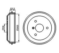 BOSCH 0 986 477 103 Tamburo Freno
