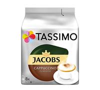 BOSCH Tassimo Jacobs Cappuccino, Capsule Caffé, Caffé Tostato Macinato, Pacco da 5, 5 x 16 T-Discs