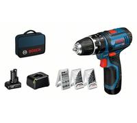 Bosch Trapano a Batteria GSB 12V-15, Con 1 x 4.0 Ah, 2.0 Ah LI-ION Akk