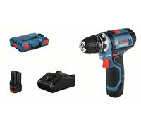 Bosch Trapano a Batteria GSR 12v-15 FC,Con 2 x 2.0 Ah Batteria L-BOXX 1