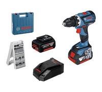 BOSCH - Trapano Avvitatore a Batteria GSR 18V-60 C Professional con Valigetta 2 Batterie e 25 Bit Avvitamento