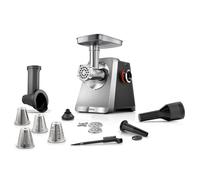 Bosch, Tritacarne MultiPower Serie 8, motore da 2500 watt, tritacarne, grattugia, accessorio per salsicce e kebbe, colore nero, MFWS840M