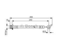 BOSCH Tubo Frenante Posteriore Sinistro Per Renault Koleos I X-Trail Rogue