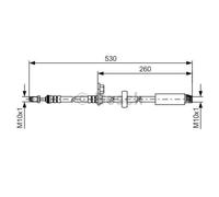 BOSCH Tubo Frenante Tubo Freno Anteriore Per Peugeot 207 CC 208 1 987 481 395