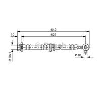 BOSCH Tubo Freno Anteriore SX per Renault Koleos I x-Trail Rogue 1 987 481 572