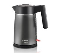 Bosch TWK5P475 DesignLine - Bollitore senza fili, con indicatore del livello dell'acqua extra grande, protezione da surriscaldamento, 1,7 l, 2400 W, colore: Grigio
