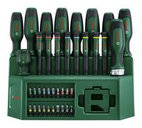 Bosch Universal Set misto di cacciaviti 39 pezzi con supporto (verde/nero)