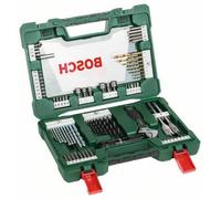 Bosch V-Line Box, Set Di Trapani E Bit, 83 Pezzi, Torcia LED, Chiave A Rullino