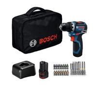 Bosch Professional 12V System Trapano-avvitatore a batteria GSR 12V-32 (Advanced KickBack Control, motore brushless, incl. 2.0 Ah, GAL 12V-20, acc., inserto P&C, borsa portautensili)