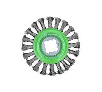 BOSCH WBX429 4-1/2 "X-Lock Arbor Stainless Steel Full Cable Knotted Wire Wheel per applicazioni in difficili spazzolatura in luoghi stretti per la pulizia delle saldature