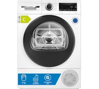 Bosch WQG243C0II Serie 6 Asciugatrice a pompa di calore, 9 kg, Classe energetica C, Sensori di asciugatura, Riduce le pieghe e facilita la stiratura, Cestello per capi in lana, Bianco, 60 Cm