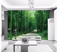 Boschetto Di Bambù Verde Fresco E Tridimensionale Sentiero 3D Carta da Parati Premium Aspetto Della Seta Studio Soggiorno Camera Letto Parete Divano Muro-250cm×170cm
