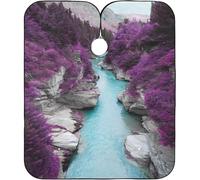 Boschetto Di Pini Viola Mantella Parrucchiere Impermeabile Barber Cape Lavabile Mantella Taglio Capelli Per Bambini Uomini Barbieri 140X168Cm